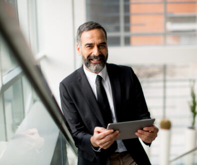 Businessman with tablet in the office